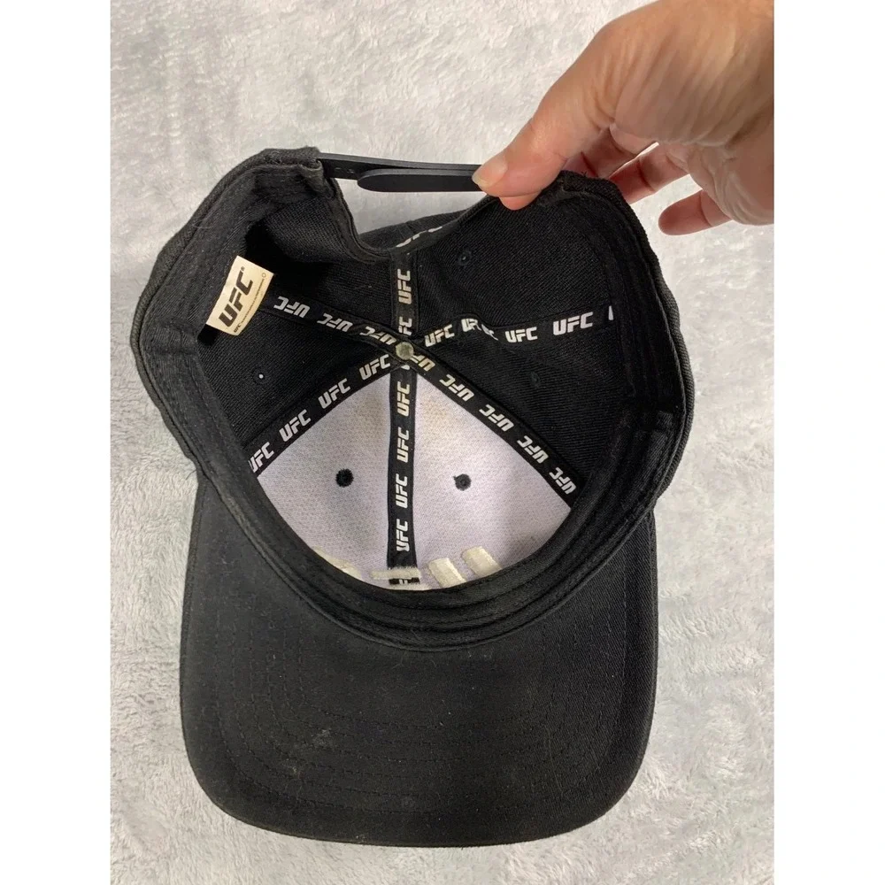 Ufc Official Licensed Product Mens Black Hat Branded Interior Taping Adjustable